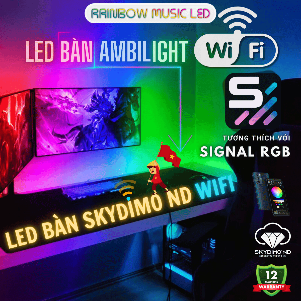 Led bàn Ambilight Skydimo 'nd WiFi